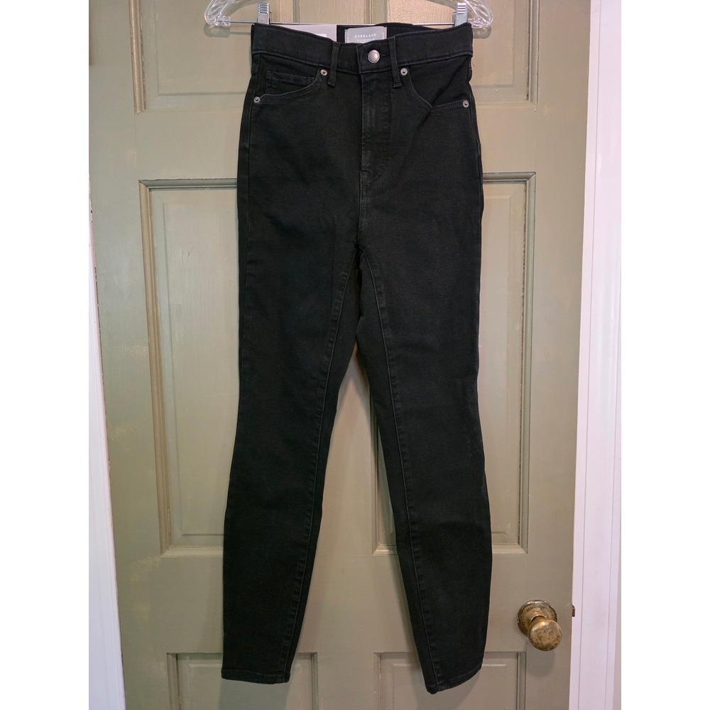 Everlane Way-High Skinny Jeans Women's 26 Black High Rise Stretch NWT